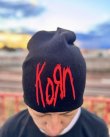画像2: KORN / Logo ニットキャップ BLACK (2)
