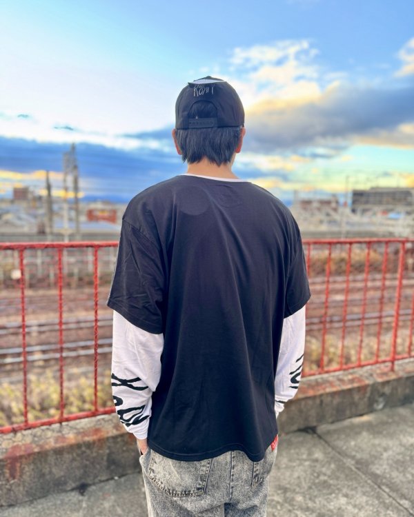 画像7: 送料無料 KORN / Metallic Logo 長袖Tシャツ BLACK / WHITE (7)