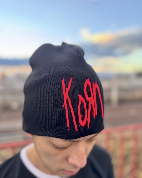 画像4: KORN / Logo ニットキャップ BLACK (4)