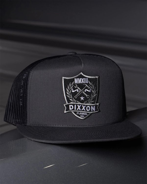 画像7: 送料無料 DIXXON FLANNEL CO / Shield Flat Bill スナップバックキャップ CHARCOAL (7)