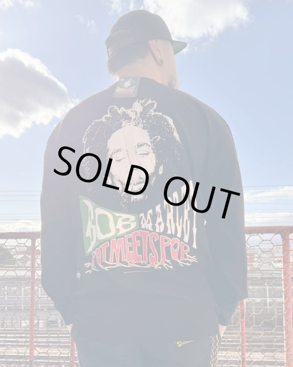 画像14: 送料無料 XLラスト1枚で終了 BOB MARLEY x POT MEETS POP / Uprising 長袖Tシャツ ブラック (14)