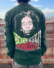 画像11: 送料無料 Lラスト1枚で終了 BOB MARLEY x POT MEETS POP / Uprising 長袖Tシャツ フォレストグリーン (11)
