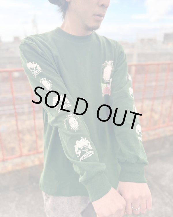 画像6: 送料無料 Lラスト1枚で終了 BOB MARLEY x POT MEETS POP / Uprising 長袖Tシャツ フォレストグリーン (6)