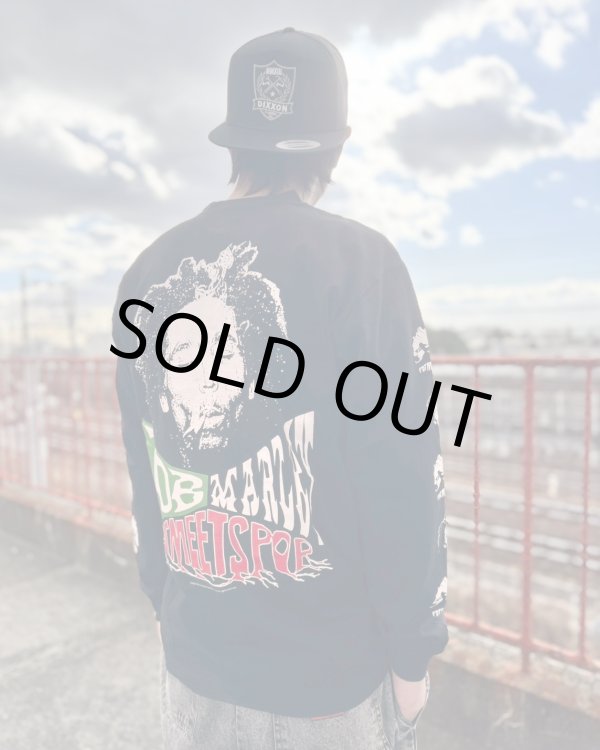 画像10: 送料無料 XLラスト1枚で終了 BOB MARLEY x POT MEETS POP / Uprising 長袖Tシャツ ブラック (10)