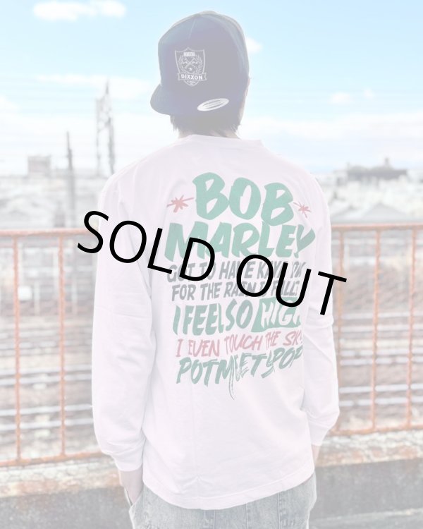 画像7: 送料無料 2XLラスト1枚で終了 BOB MARLEY x POT MEETS POP /  I Feel So High 長袖Tシャツ ホワイト (7)