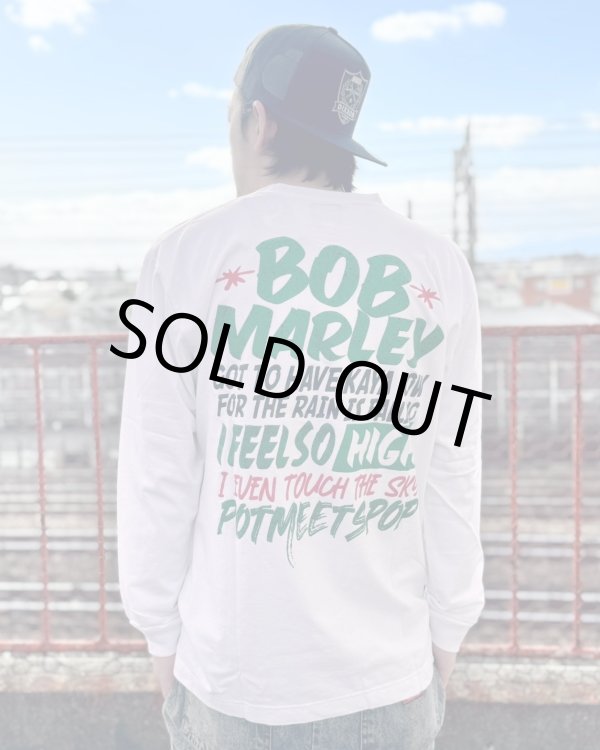 画像8: 送料無料 2XLラスト1枚で終了 BOB MARLEY x POT MEETS POP /  I Feel So High 長袖Tシャツ ホワイト (8)
