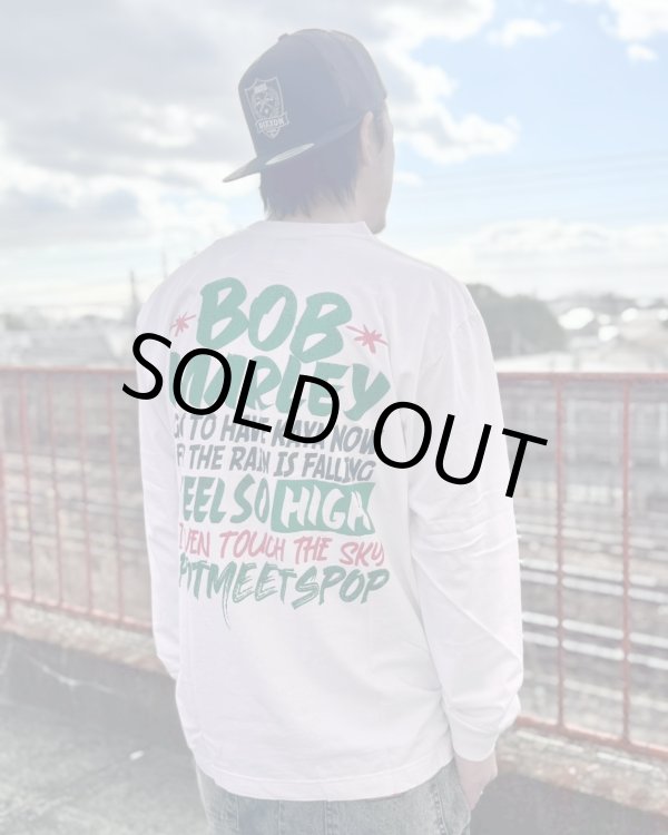 画像9: 送料無料 2XLラスト1枚で終了 BOB MARLEY x POT MEETS POP /  I Feel So High 長袖Tシャツ ホワイト (9)