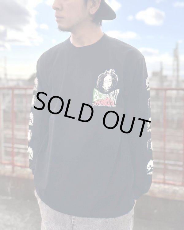 画像2: 送料無料 XLラスト1枚で終了 BOB MARLEY x POT MEETS POP / Uprising 長袖Tシャツ ブラック (2)
