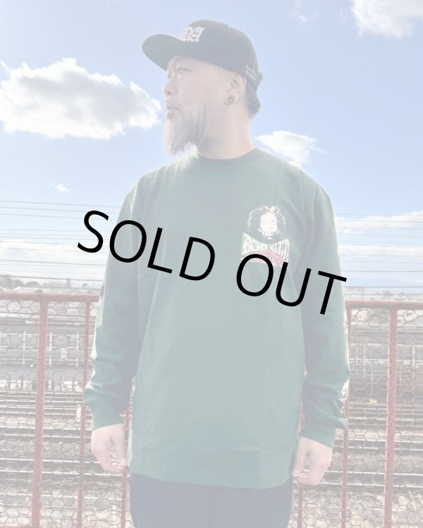 画像13: 送料無料 Lラスト1枚で終了 BOB MARLEY x POT MEETS POP / Uprising 長袖Tシャツ フォレストグリーン (13)