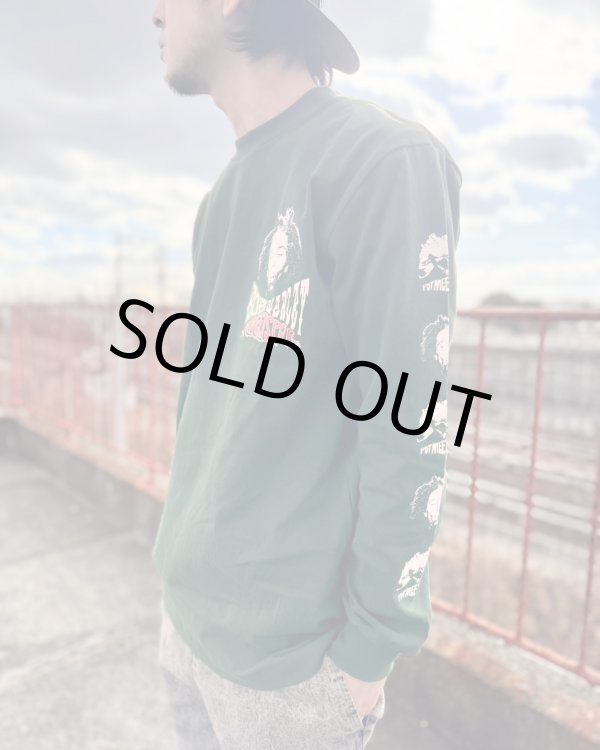 画像5: 送料無料 Lラスト1枚で終了 BOB MARLEY x POT MEETS POP / Uprising 長袖Tシャツ フォレストグリーン (5)