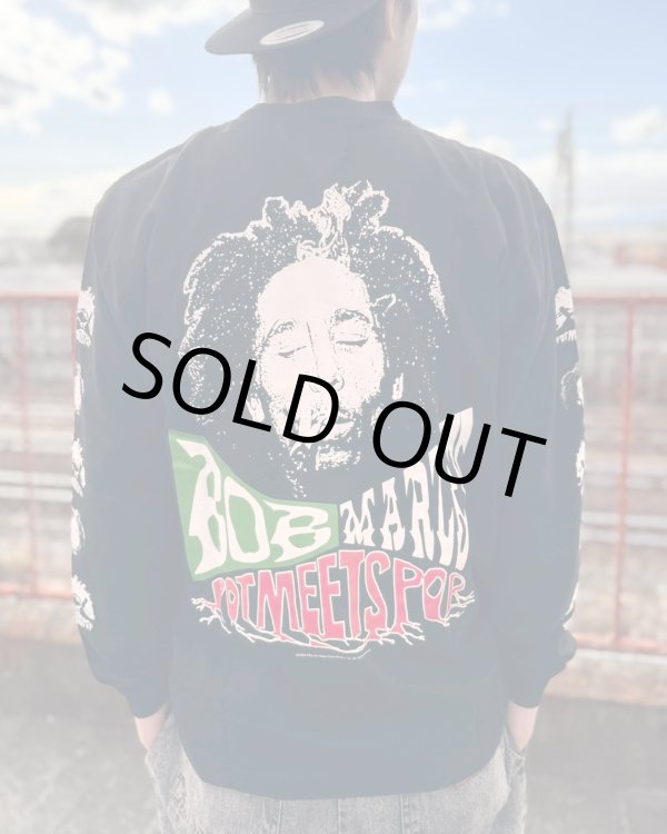 画像11: 送料無料 XLラスト1枚で終了 BOB MARLEY x POT MEETS POP / Uprising 長袖Tシャツ ブラック (11)