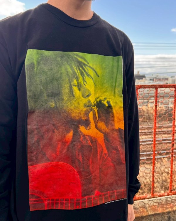 画像5: 送料無料 XLラスト3枚で終了 BOB MARLEY x POT MEETS POP /  I Feel So High 長袖Tシャツ ブラック (5)