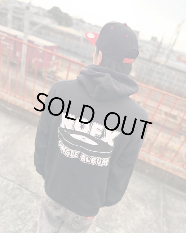 画像8: Mサイズラスト1枚 送料無料 NOFX / Single Album Logo プルオーバーパーカー (8)