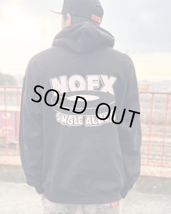 画像9: Mサイズラスト1枚 送料無料 NOFX / Single Album Logo プルオーバーパーカー (9)