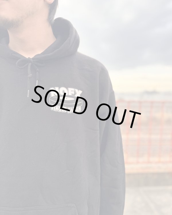 画像7: Mサイズラスト1枚 送料無料 NOFX / Single Album Logo プルオーバーパーカー (7)