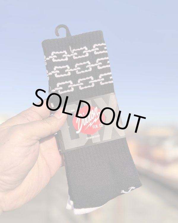 画像2: DIXXON FLANNEL CO / CHAINS クルーソックス BLACK (2)