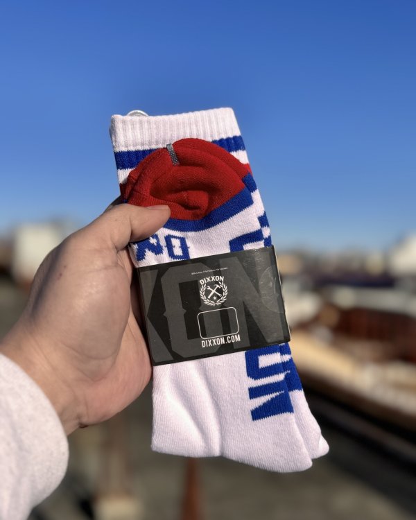 画像4: DIXXON FLANNEL CO / Strike Out Premium クルーソックス WHITE / BLUE / RED (4)