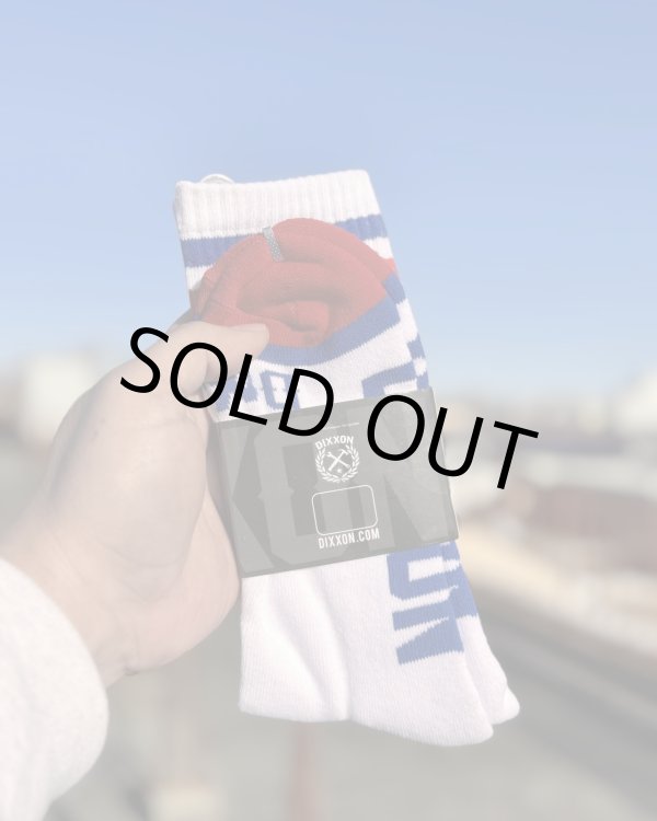 画像4: DIXXON FLANNEL CO / Strike Out Premium クルーソックス WHITE / BLUE / RED (4)