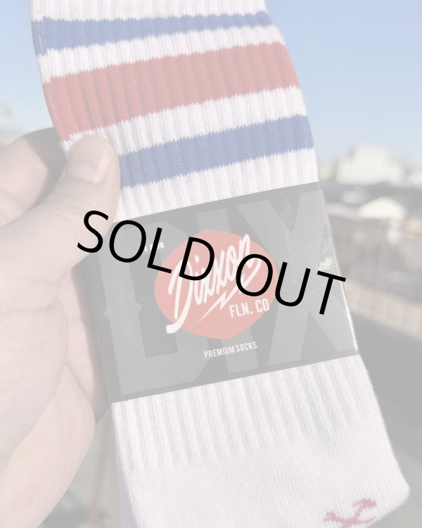 画像3: DIXXON FLANNEL CO / Strike Out Premium クルーソックス WHITE / BLUE / RED (3)