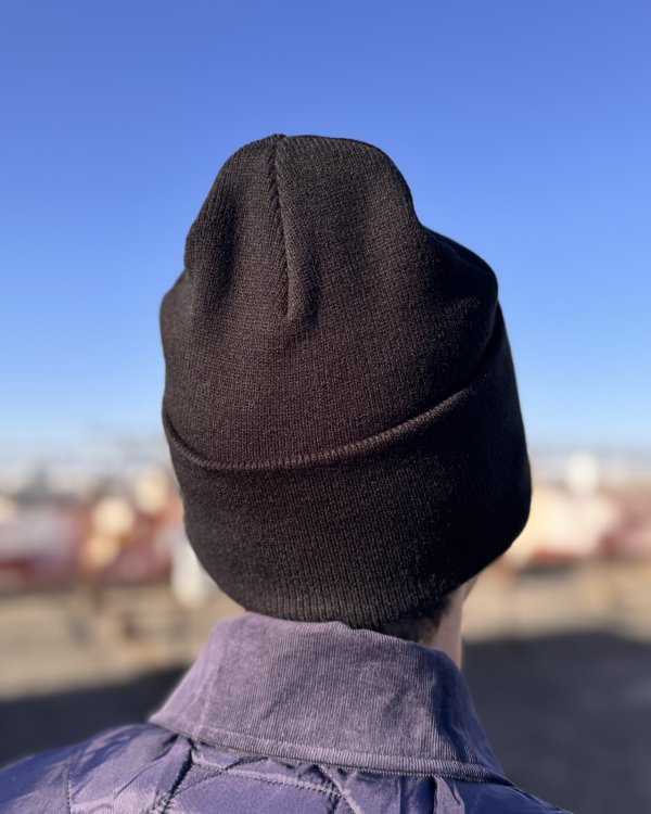 画像5: 送料無料 DIXXON FLANNEL CO / Box Crest Ribbed ニットキャップ BLACK (5)