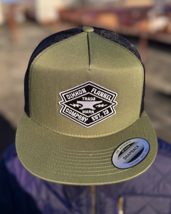 画像1: 送料無料 DIXXON FLANNEL CO / Forged Flat Bill スナップバックキャップ GREEN / BLACK (1)