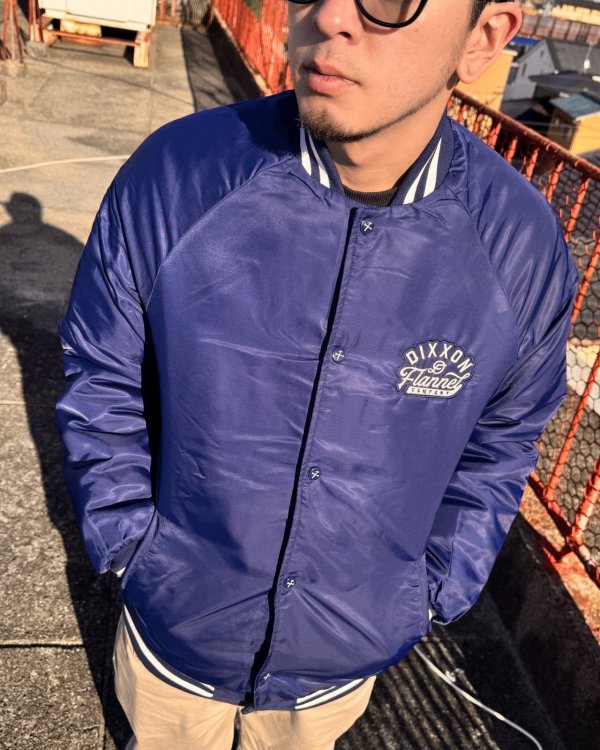 画像2: 送料無料 DIXXON FLANNEL CO / PASTIME 中綿ナイロンジャケット BLUE (2)