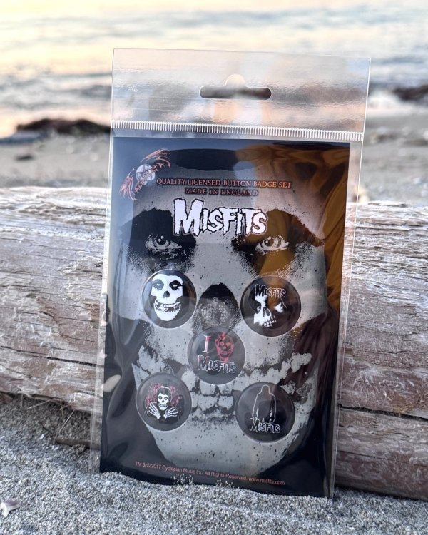画像1: MISFITS / Skull ピンバッジセット 5個入り (1)