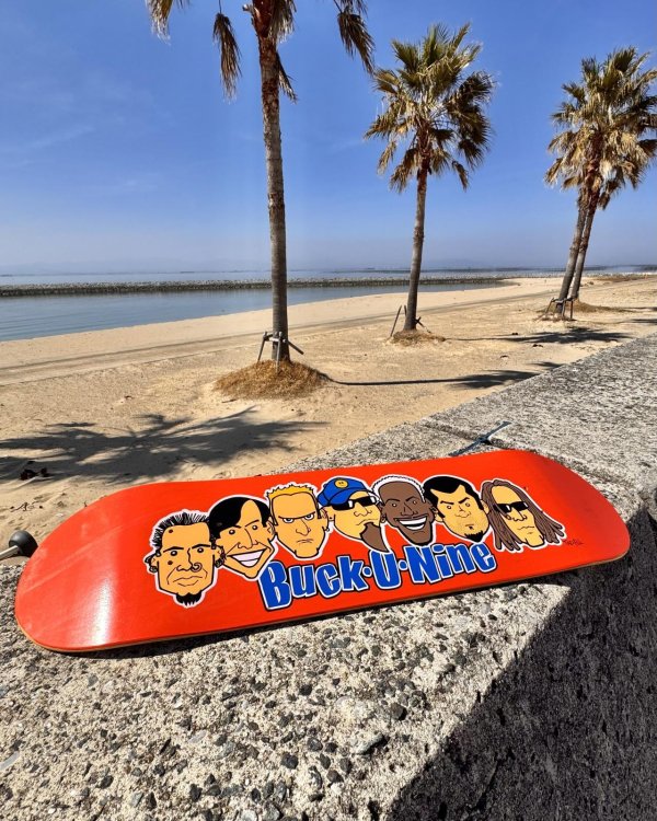 画像2: 送料無料 3枚限定入荷 激レア 当時物 BUCK-O-NINE / Artwork by TadPole スケートボードデッキ mfg. for CinderBlock by Sector 9 (2)