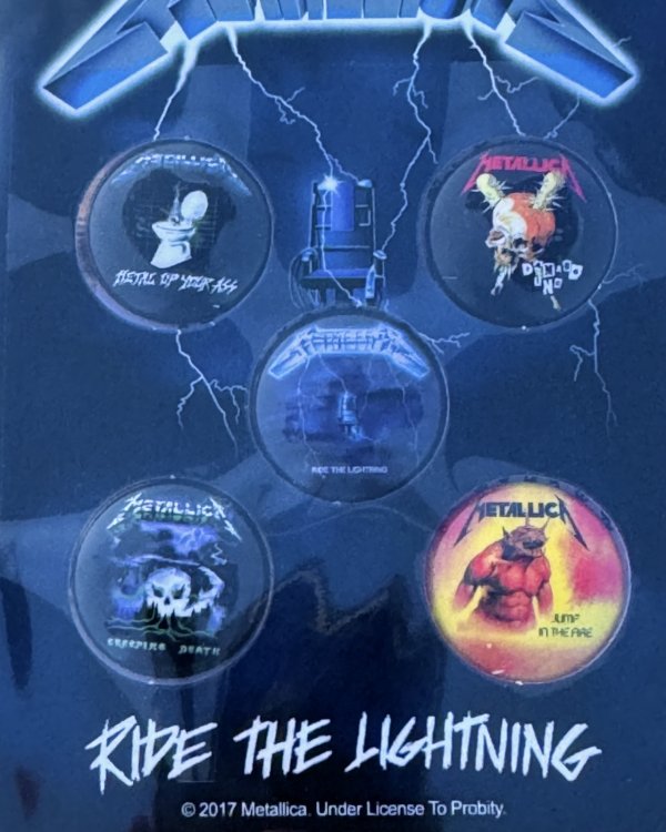 画像2: METALLICA / RIDE THE LIGHTNING ピンバッジセット 5個入り (2)