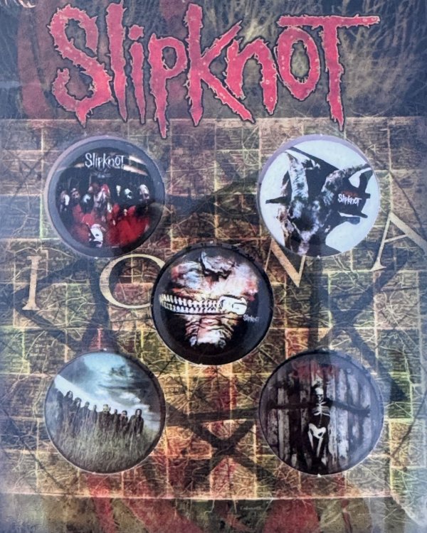 画像2: SLIPKNOT / ALBUMS ピンバッジセット 5個入り (2)