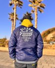 画像4: 送料無料 DIXXON FLANNEL CO / PASTIME 中綿ナイロン スタジアムジャケット BLUE (4)