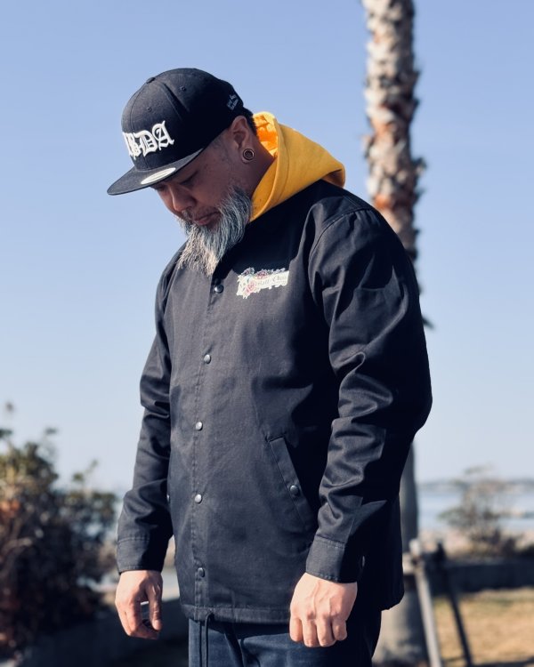 画像2: 送料無料 OPIE ORTIZ x BALL&CHAIN / Skull & Rose コーチジャケット (2)