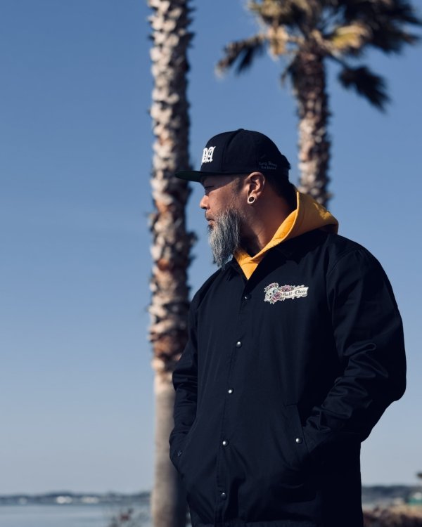 画像4: 送料無料 OPIE ORTIZ x BALL&CHAIN / Skull & Rose コーチジャケット (4)