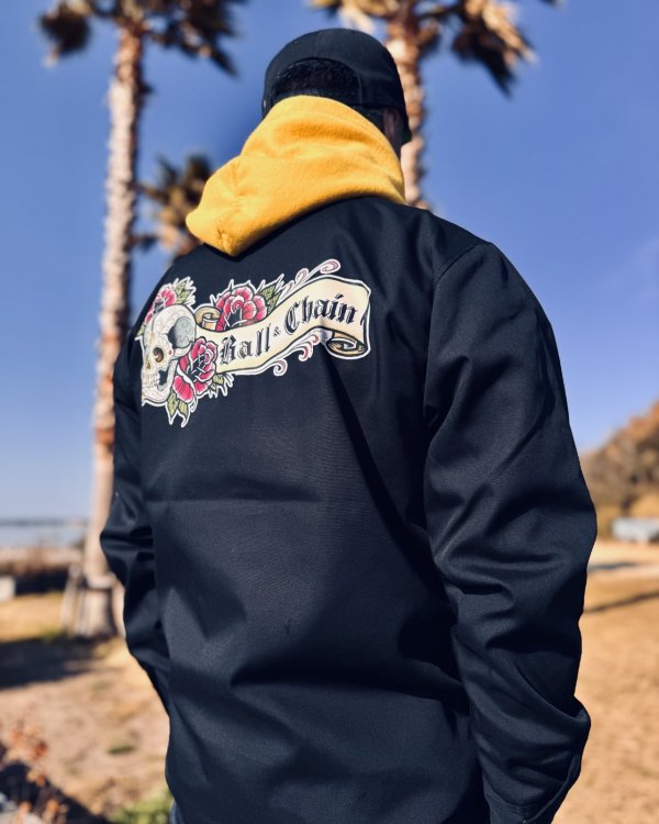 画像8: 送料無料 OPIE ORTIZ x BALL&CHAIN / Skull & Rose コーチジャケット (8)