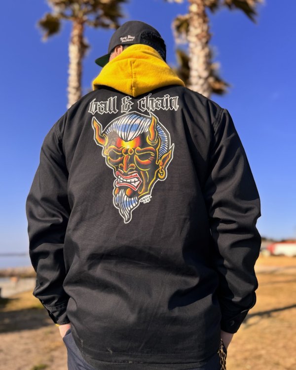 画像2: 送料無料 OPIE ORTIZ x BALL&CHAIN / "ORTIZ" 1998-2024 Reprint Red Devil コーチジャケット (2)