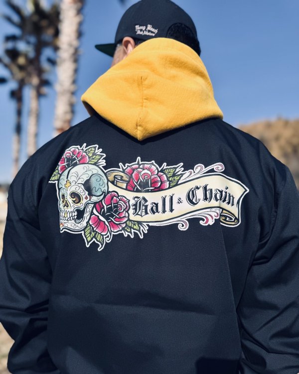 画像6: 送料無料 OPIE ORTIZ x BALL&CHAIN / Skull & Rose コーチジャケット (6)