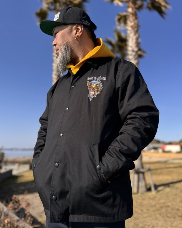 画像4: 送料無料 OPIE ORTIZ x BALL&CHAIN / "ORTIZ" 1998-2024 Reprint Red Devil コーチジャケット (4)