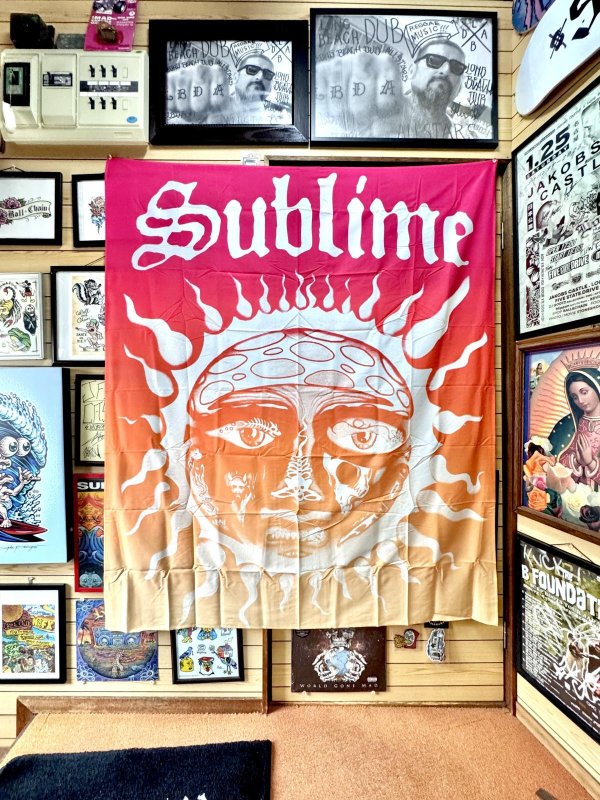 画像1: 送料無料 25枚限定入荷 SUBLIME / Sublime Sun タペストリー オレンジ (1)
