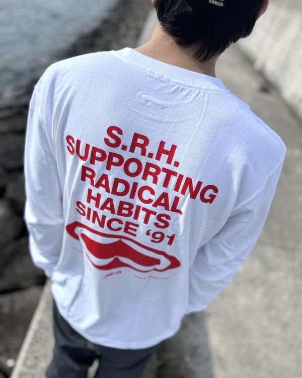画像3: Mサイズラスト1枚で終了 SRH / Since 91 長袖Tシャツ WHITE (3)