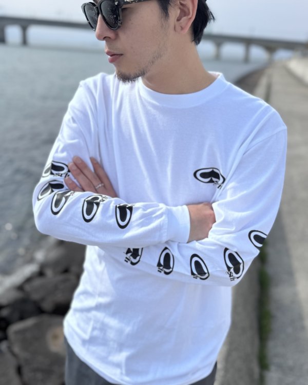 画像4: SRH / NEW SPADE CLASSIC SMALL LOGOS 長袖Tシャツ WHITE (4)