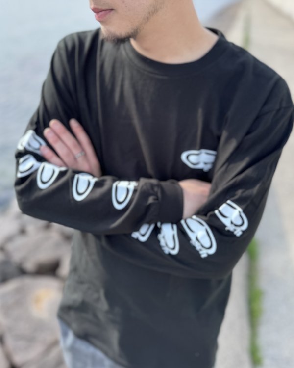 画像5: Lサイズラスト1枚で終了 SRH / NEW SPADE CLASSIC SMALL LOGOS 長袖Tシャツ BLACK (5)