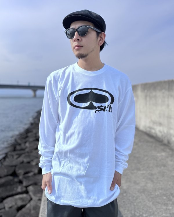 画像1: SRH / NEW SPADE CLASSIC 長袖Tシャツ WHITE (1)