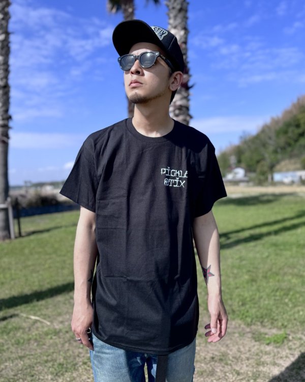 画像6: 送料無料 BALL&CHAIN別注 PICKLE STIX SURFBOARDS / Neapolitan Tシャツ ブラック (6)