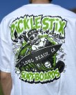 画像2: 送料無料 BALL&CHAIN別注 PICKLE STIX SURFBOARDS / Biohazard Tシャツ ホワイト (2)
