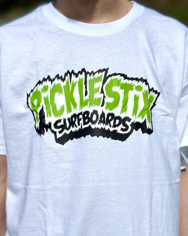 画像9: 送料無料 BALL&CHAIN別注 PICKLE STIX SURFBOARDS / Biohazard Tシャツ ホワイト (9)