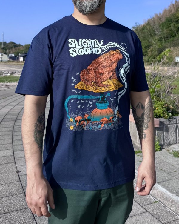 画像4: XL2枚のみの入荷 SLIGHTLY STOOPID / Smoking Toad Tシャツ ネイビー (4)