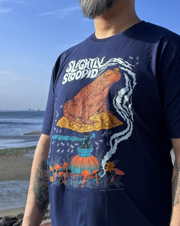 画像5: XL2枚のみの入荷 SLIGHTLY STOOPID / Smoking Toad Tシャツ ネイビー (5)