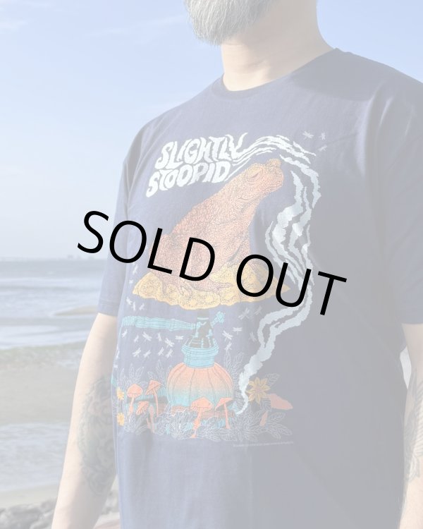 画像1: XLラスト1枚で終了 SLIGHTLY STOOPID / Smoking Toad Tシャツ ネイビー (1)