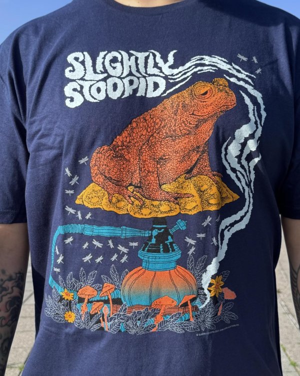 画像2: XL2枚のみの入荷 SLIGHTLY STOOPID / Smoking Toad Tシャツ ネイビー (2)