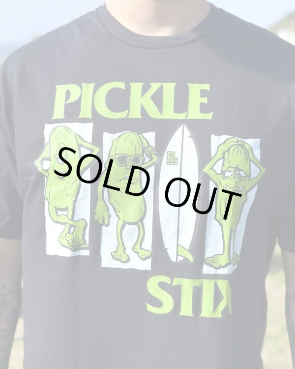 画像4: 送料無料 BALL&CHAIN別注 PICKLE STIX SURFBOARDS / BALL&CHAIN別注 Black Pickle Tシャツ ブラック (4)